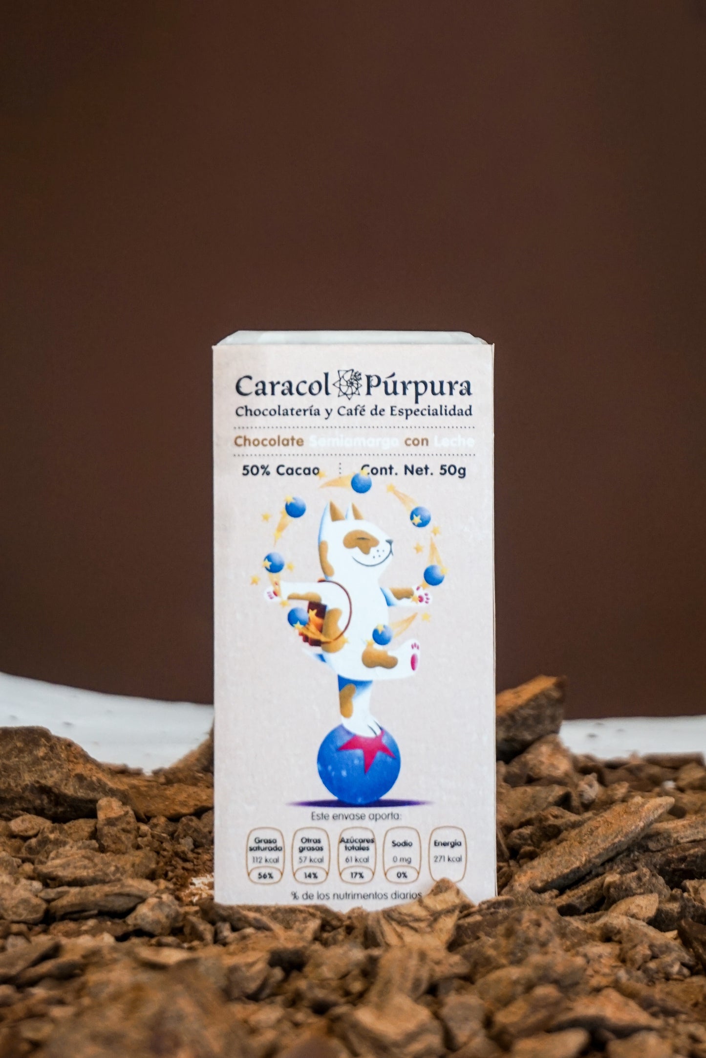 Barra 50% cacao con leche